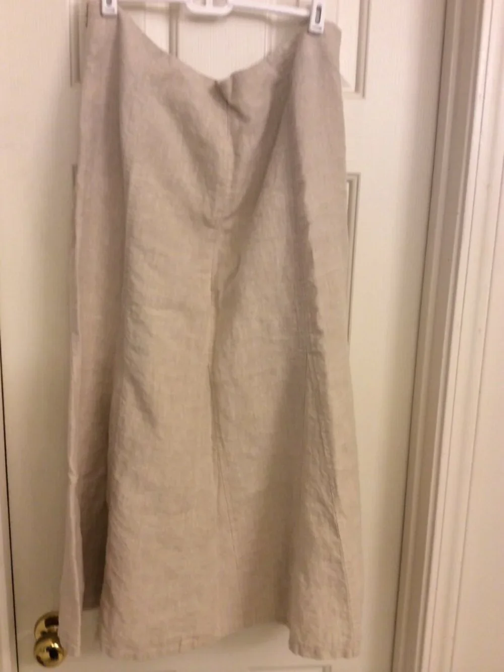 Kim Rogers 100% Linen Skirt Size 14 Oatmeal – Long, Flowy, Great Condition - Picture 2 of 4